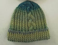 Hand-Knitted Hat – Green Multicolour