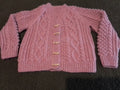 Child’s Aran Cardigan – Pink