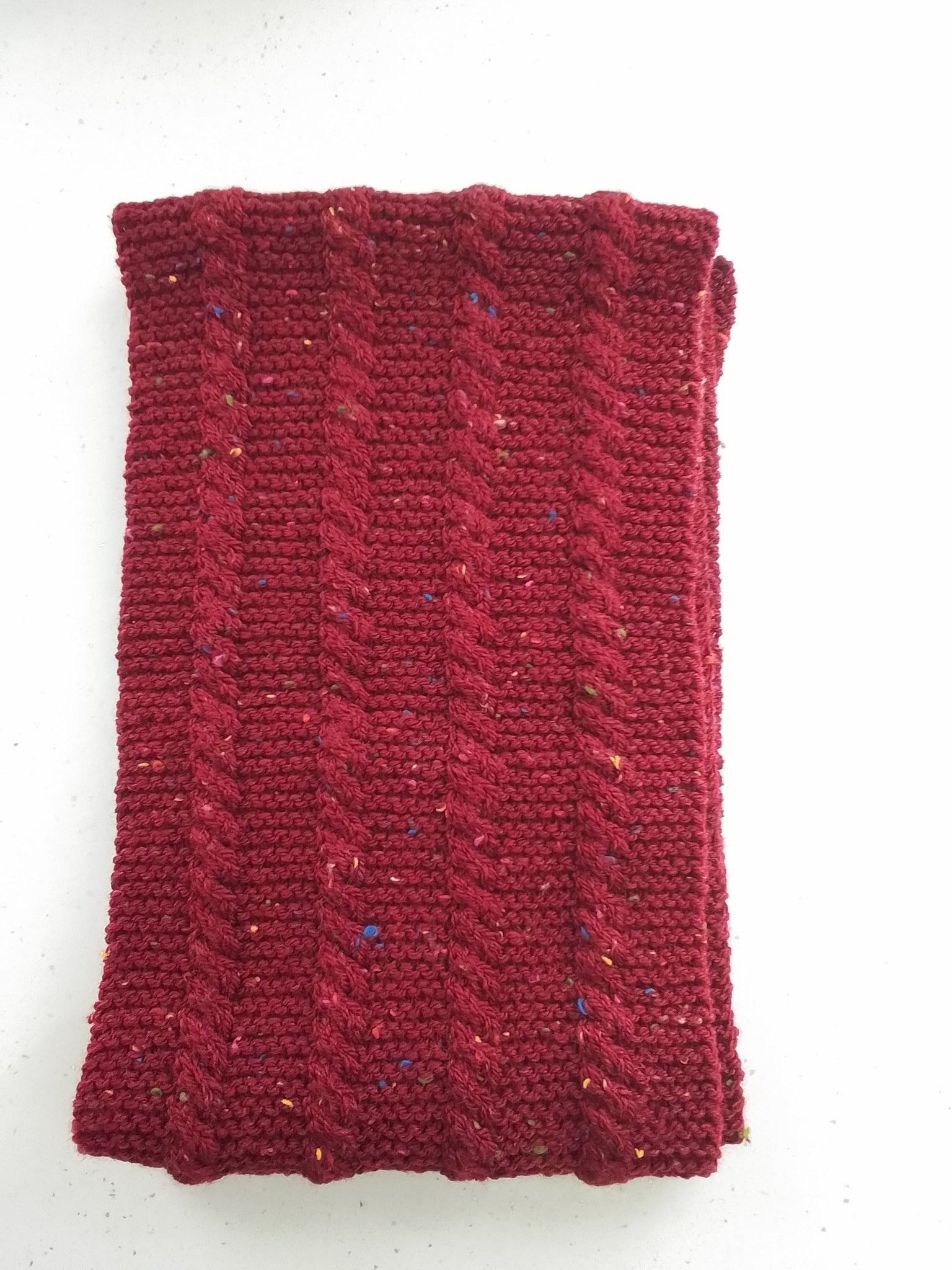 Aran Scarf - Maroon