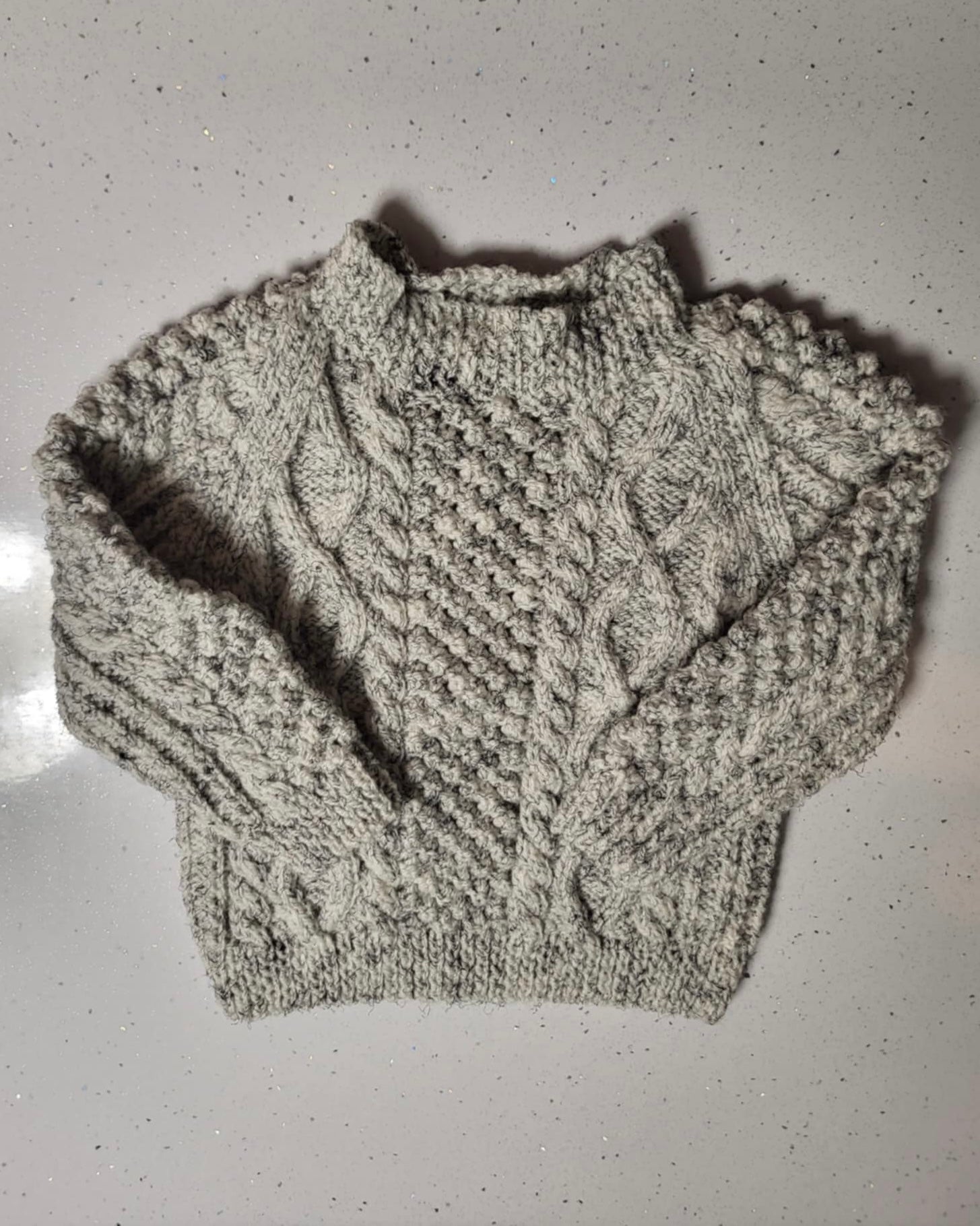 Light grey Child’s Aran jumper