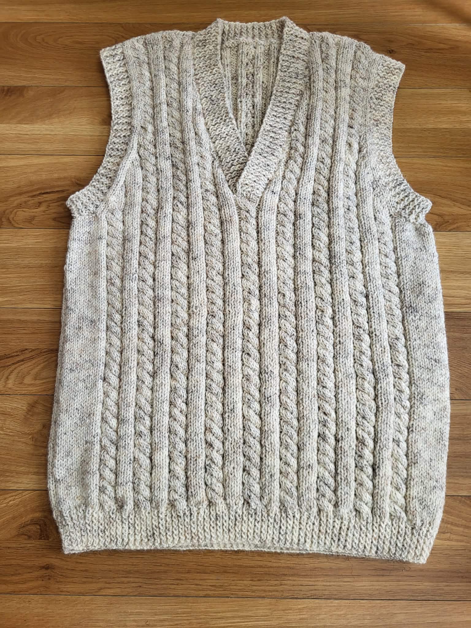 Mens Aran vest top